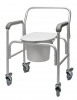 Picture of 3-in-1 Aluminum Commode with Wheels and Backrest