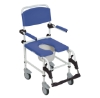 Picture of Aluminum Rehab Shower Commode Chair with Four Rear-locking Casters