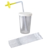 Picture of Sip-Tip Drinking Cup With Lid & One-way Valve & 10 straws