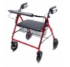 Picture of Lumex Walkabout Four-Wheel Imperial Rollator, Contoured Backbar, Burgundy