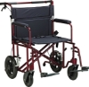 Picture of Bariatric Aluminum Transport Chair, with 12" Rear Wheels, 22" x 18"