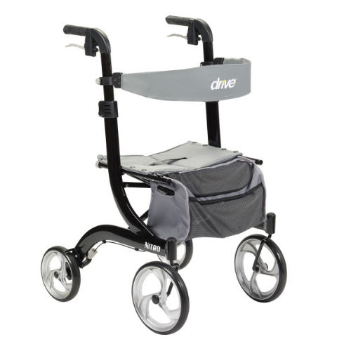 Picture of Nitro Aluminum Rollator, Hemi Height, 10" Casters