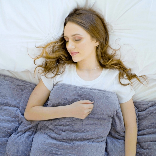 Picture of Charcoal Flannel Weighted Blanket