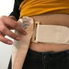 Picture of Nu-hope cool comfort belt for ostomy and hernia support white, medium ring plate 2-3/8"