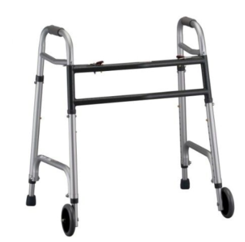 Picture of Heavy Duty 2-Button Folding Rolling Walker with  5" Wheels