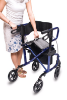 Picture of Lumex Hybrid LX Rollator Transport Chair, Titanium