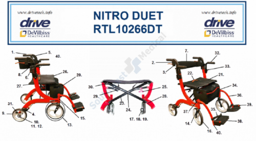 Picture of Nitro Duet Replacement Foot Rest Release Button