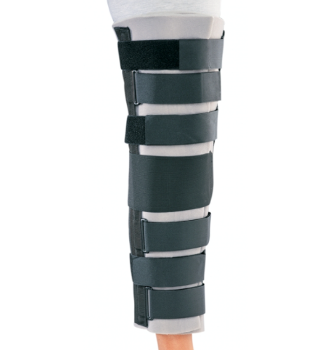 Picture of Universal Foam Knee with Loop Lock Closure, Contour Stays, Open Patella, White