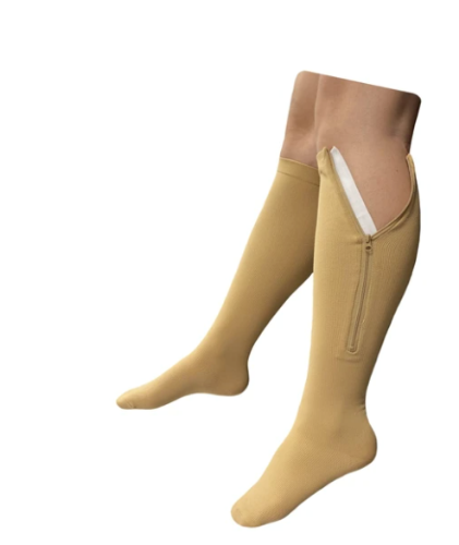 Picture of Closed Toe 20-30 mmHg Zipper Compression Stockings