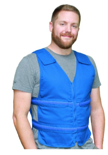 Picture of Kool Max Deluxe Zipper Vest Kit with Vest - Large/Blue, Neck Wrap blue, Extra Packs