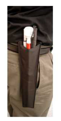 Picture of Black Leather Cane Holster with Belt Clip