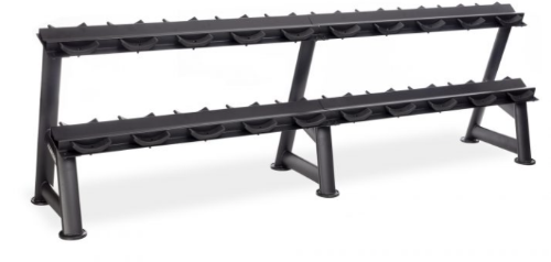 Picture of 2-Tier Fixed Pro-Style Dumbbell Saddle Rack ((95" W x 26" D x 32" H))