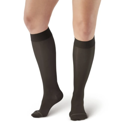 Picture of AW Style 16 Sheer Support Closed Toe Knee Highs - 15-20 mmHg