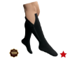 Picture of (BIG & TALL) Premium Closed Toe 20-30 mmHg Zipper Firm Compression Leg Swelling Socks-Black