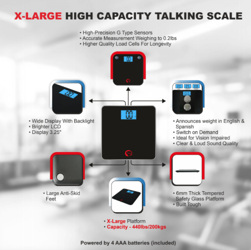 Picture of Robust Large Bathroom Scale, 440 lbs X-Large