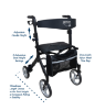 Picture of NightHawk Rollator  RLEU10BK-S