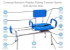 Picture of Bariatric Carousel Sliding Transfer Bench with Swivel Seat