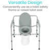 Picture of Wide 3 N 1 Heavy Duty Commode with Elongated Seat and Removable Back