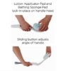 Picture of Long Handle Bath Wand and Lotion Applicator and Replacement Pads