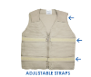 Picture of Adjustable Zipper Cooling Vest with (5-12) 4.5" x 6" Kool Max Packs nylon, Medium/large