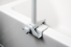 Picture of Bathtub Security Pole and Curve Grab Bar