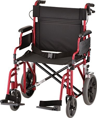 Picture of 19 inch Transport Chair with 12" Rear Wheels and hand brakes