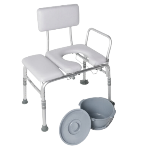 Picture of Padded Transfer Bench with Commode Cut out