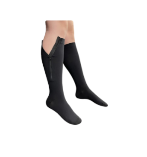 Picture of (Petite) Original Closed Toe 20-30 mmHg Firm Zipper Compression Leg Calf Socks