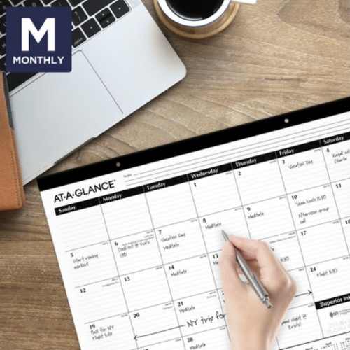 Picture of Academic Monthly Desk Pad Calendar, Standard, 21 3/4" x 17"